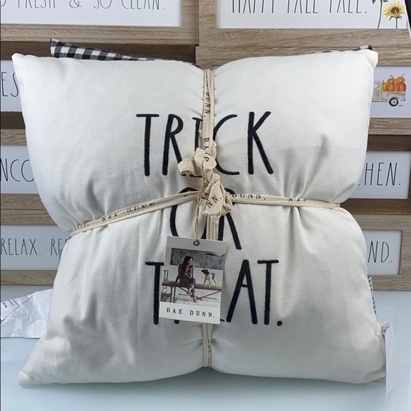 Rae Dunn Trick or Treat Pillow set. New.